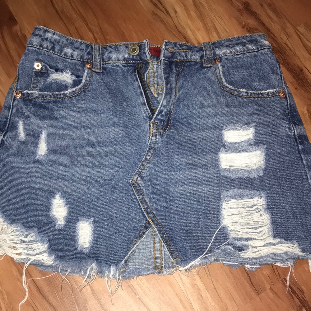 Signature8 denim skirt